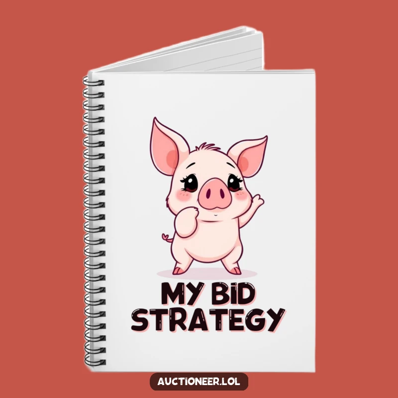 Funny Piglet Auction Notebook: Jot Down Bids and Laughs in Style
