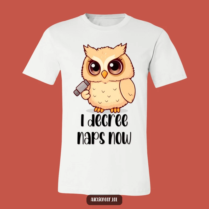 Funny Owl Judge T-Shirt: Fluffy Gavel Owl, Hilarious Gift for Legal Eagles