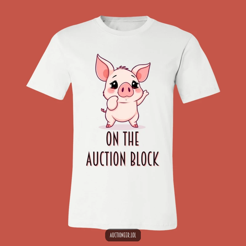 Funny Piglet Auction T-Shirt: Hilarious Collector Humor for a Winning Bid