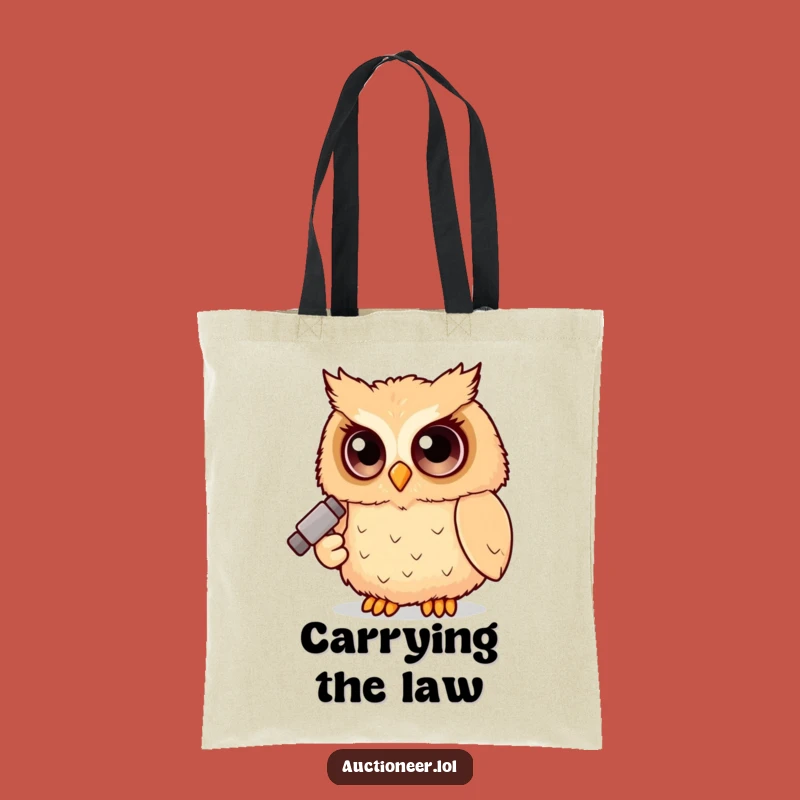 Funny Owl Judge Tote Bag: Fluffy Gavel Owl, Chic & Hilarious Carry-All